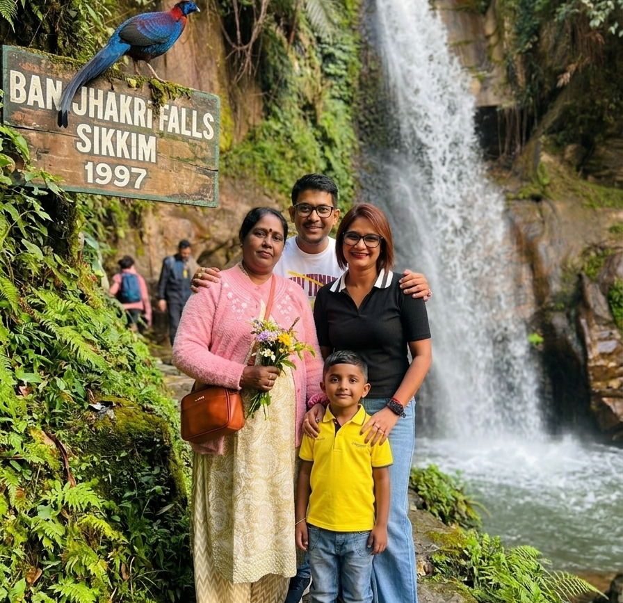 Our family: Manju, Baishakhi, Rudraneel and Subhankar